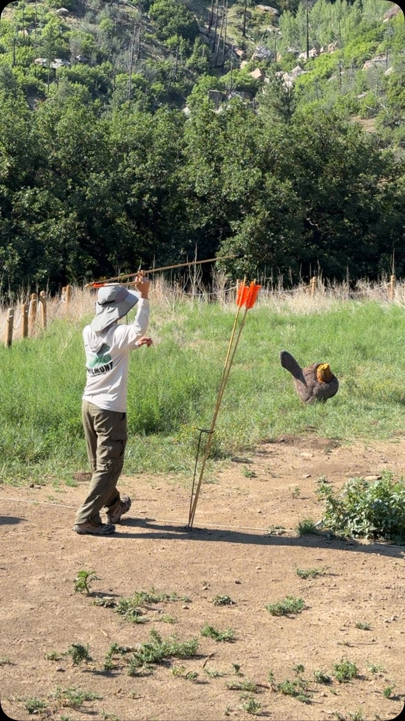 Throwing Atlatl darts at Indian Writings Camp ⛺️ at @philmontscoutranch